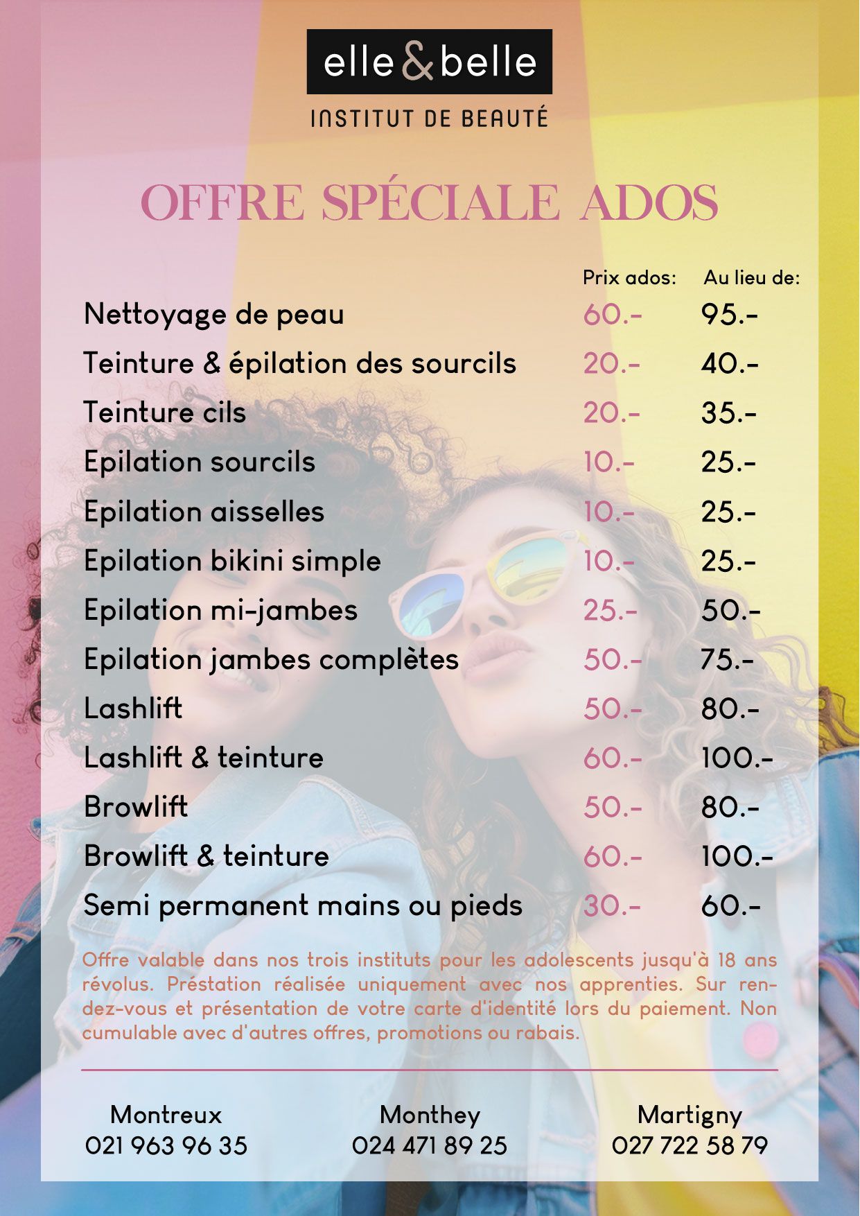 Offres spéciales Ados Offres spéciales Ados